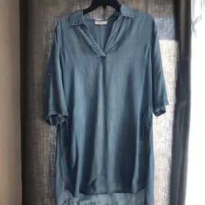 Light blue chambray dress